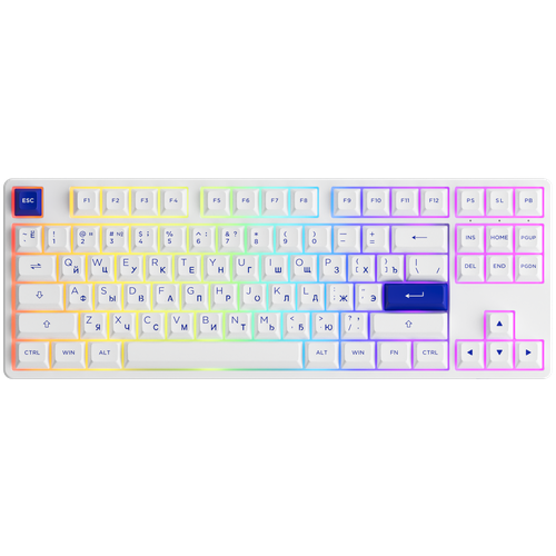 Клавиатура AKKO 5087S Jelly Pink switches (White/Blue)