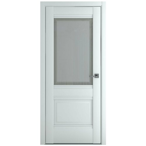 Межкомнатная дверь Венеция В4 до Сатинато, Экошпон, матовый белый 2000*900.Комплект (полотно,коробка,наличник)