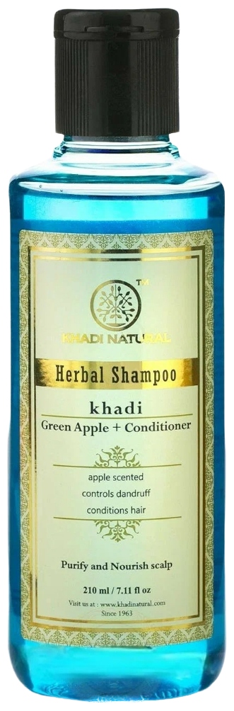 Khadi Natural шампунь-кондиционер для волос зеленое яблоко, 210 мл