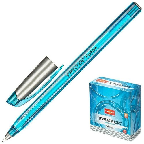 Ручка шариковая Unimax Trio DC Fashion (0.7мм, голубой цвет чернил)