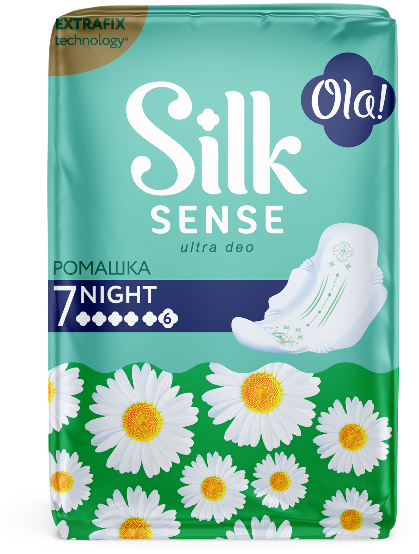 Ola! прокладки Silk Sense Ultra Night Ромашка 6 капель