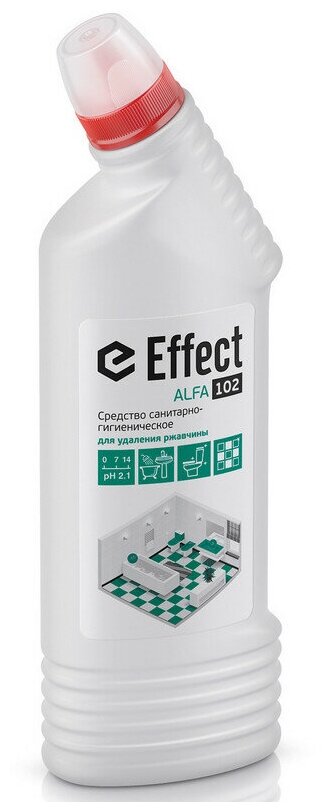 Средство для уборки сантехнических блоков Effect СХЗ кислотное для удаления ржавчины Alfa 075 л