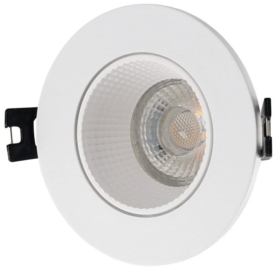 Встраиваемый светильник, IP 20, 10 Вт, GU5.3, LED, белый/белый, пластик DENKIRS DK3061-WH