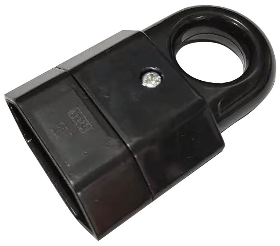 Кабельная розетка пластик прямая (под евровилку) б/з с кольцом 10А 250B IP20 черная duwi 30461 6