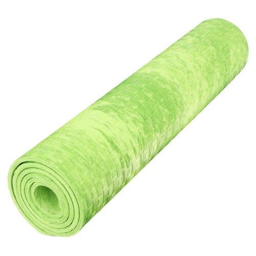 Коврик Sangh Yoga mat двухцветный, 183х61 см зеленый 0.7 см коврик sangh yoga mat 183х61 см зеленый 1 5 см