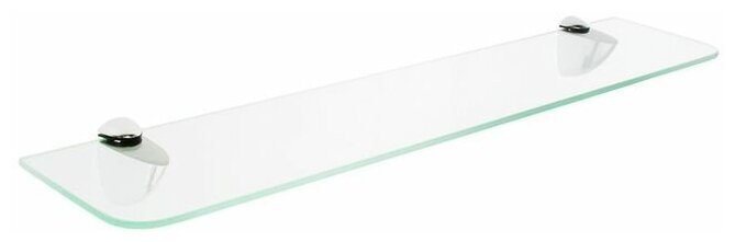 Полка для ванной без крепежа Victoria Glass прозрачная с двумя закругленными углами 120*350мм.