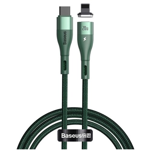  Baseus Zinc Magnetic Safe Fast Charging Data Cable Type-C to Lightning PD 20W 2m Green (CATLXC-A06)