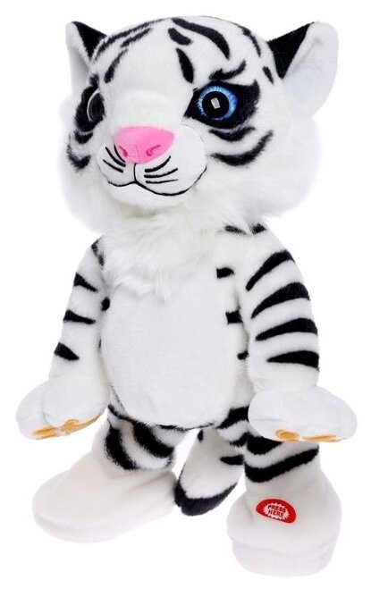 Интерактивная игрушка Zabiaka Тигрёнок Сэм, 32.5 см, белый