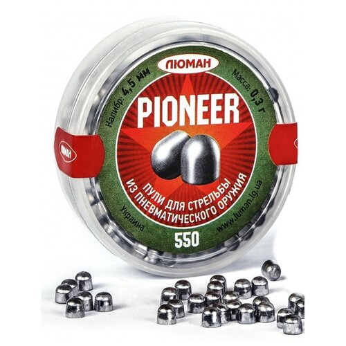 Пули для пневматики "Pioneer" 0,3 г. 4,5 мм. 550 шт.