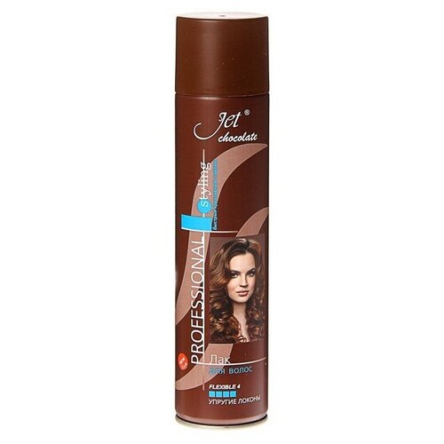 Jet Лак для волос Jet chocolate Flexible maxi Ультрасильная фиксация, 300 мл