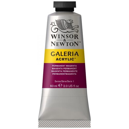 Winsor & Newton Краска акриловая художественная Galeria, 60 мл, permanent magenta