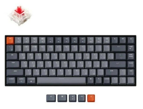 Keychron K2 RGB light grey Gateron red switch оптомеханическая