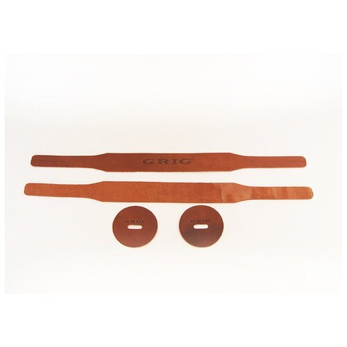 GRT-2 Ремни для оркестровых тарелок, кожа, коричневые, Grig