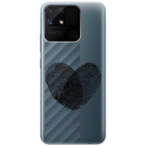 Силиконовый чехол с принтом Lovely Fingerprints для Realme narzo 50A / Рилми Нарзо 50А силиконовый чехол с принтом lovely fingerprints для realme 7 рилми 7