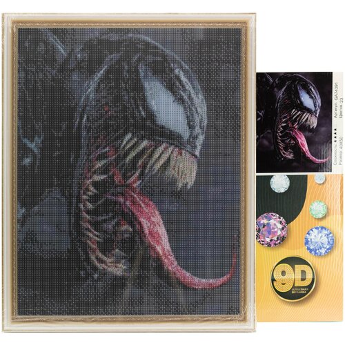 Алмазная мозаика на холсте с подрамником (картина стразами) 40х50 Веном