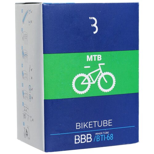 Велокамера BBB 2023 BikeTube 27,5x2,00/2,40 FV 33mm Black