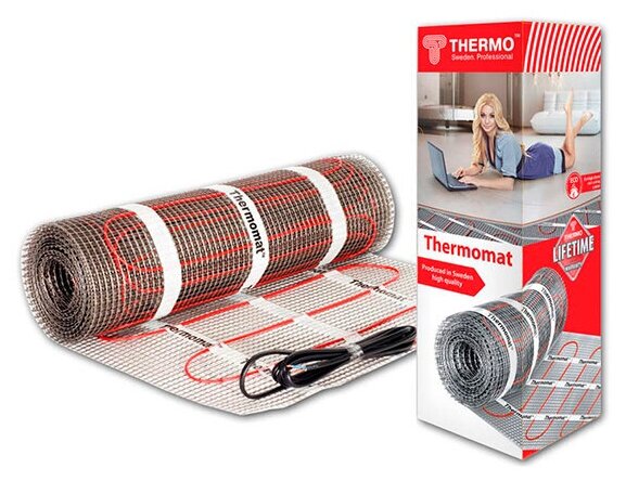 Теплый пол нагревательный мат Thermo Thermomat 2,5 кв. м 180 (450) Вт
