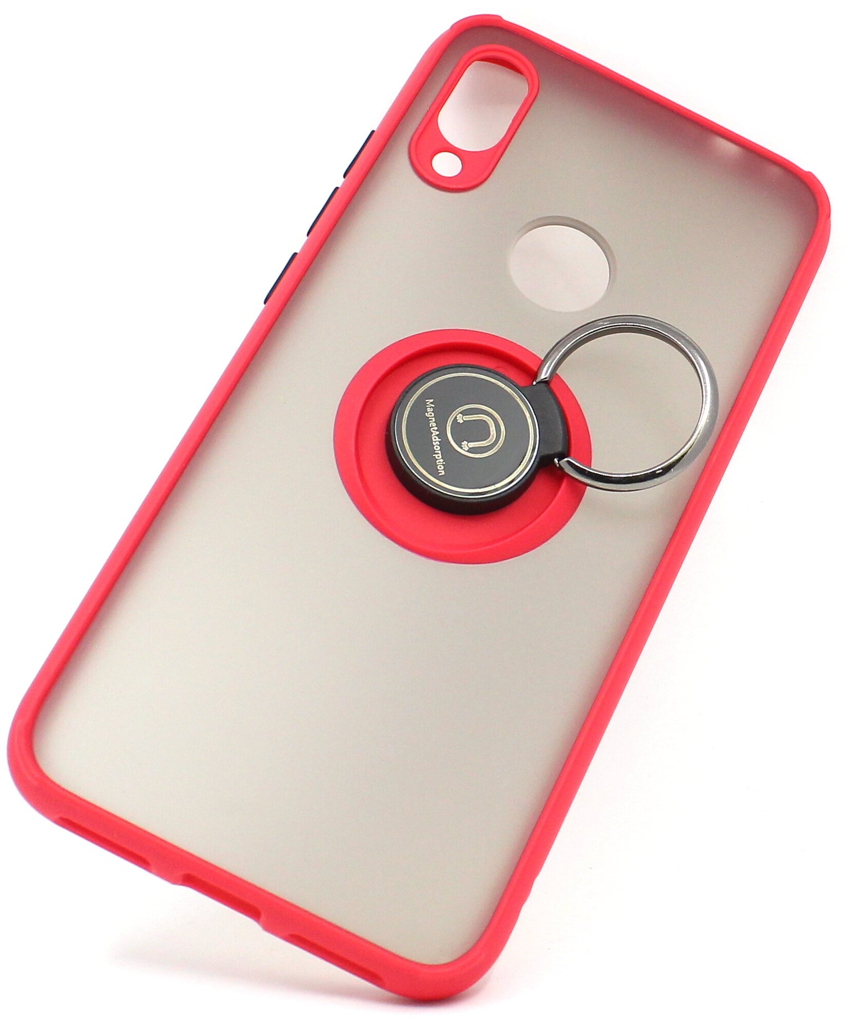 Чехол противоударный Mobix для Xiaomi Redmi Note 7 ( Редми Нот 7 ) с кольцом и с функцией подставки цвет: красный