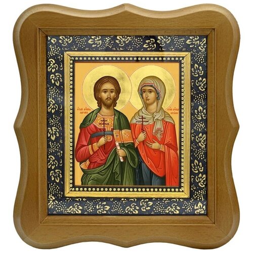 Адриан и Наталия Никомидийские Святые мученики. Икона на холсте.