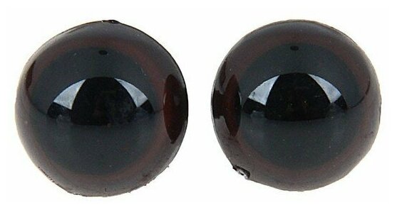 Глазки для кукол винтовые с заглушками полупрозрачные набор 4 шт цвет коричневый размер 1 шт: 13×13 см