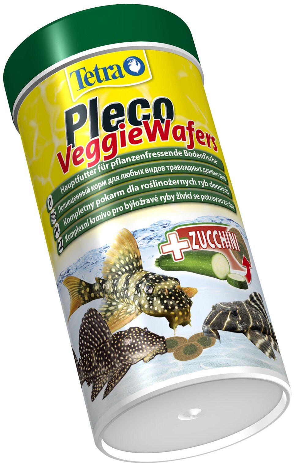 TetraPleco Veggie Wafers корм-пластинки с добавлением цуккини для донных рыб 250 мл 199118 - фотография № 3