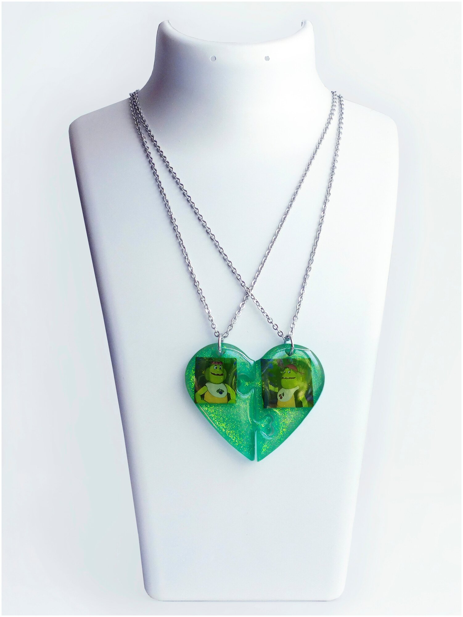 Парные кулоны EPOXY FRIEND/ парные подвески на цепях "Гусенички ...