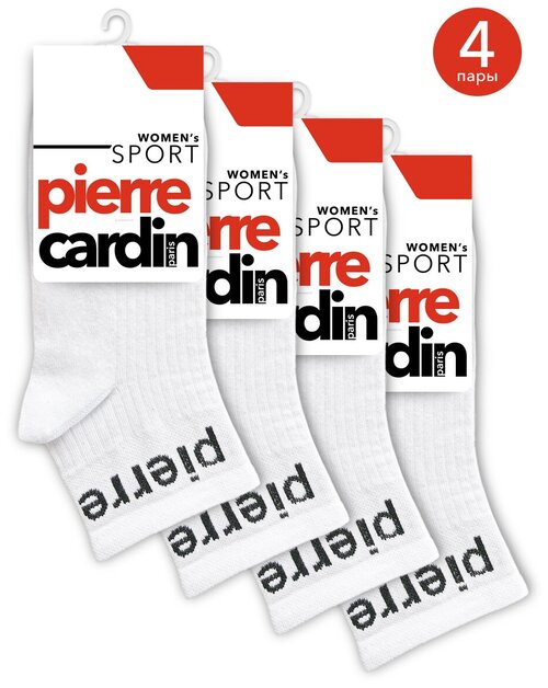 Носки Pierre Cardin, 4 пары, 4 уп., размер 35-37, белый