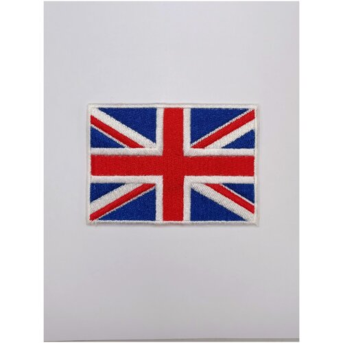 Шеврон (нашивка, патч) Государственный флаг - Великобритания на липучке, 8 * 5,5 см