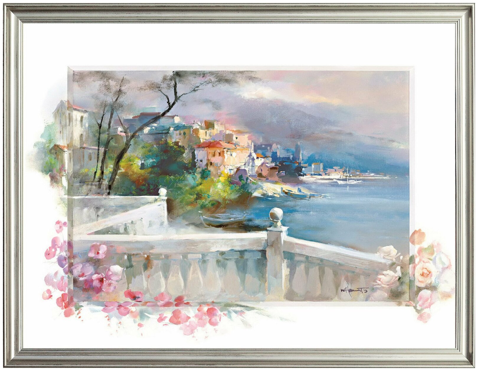 Картина на холсте, "Прекрасное далёко", 80х60 см, художник - Willem Haenraets. Холст на деревянном подрамнике, оформлена в багет, Арт. ХВ-х89