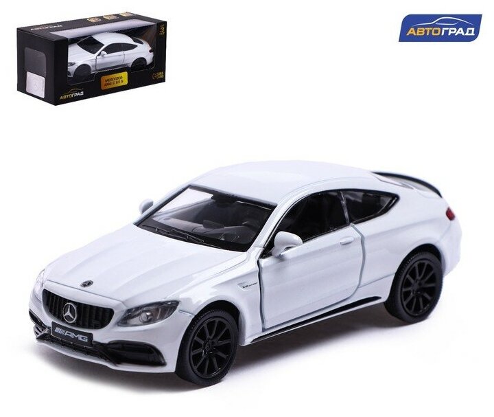 Машина металлическая MERCEDES-AMG C63 S COUPE, 1:32, открываются двери, инерция, цвет белый