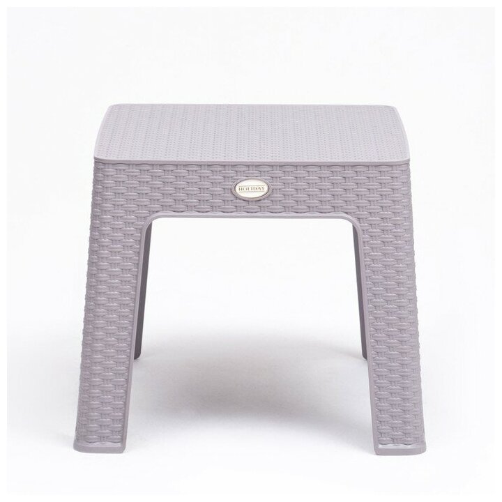 Кофейный столик "Ротанг" 44 х 44 х 41 см, серый - фотография № 2