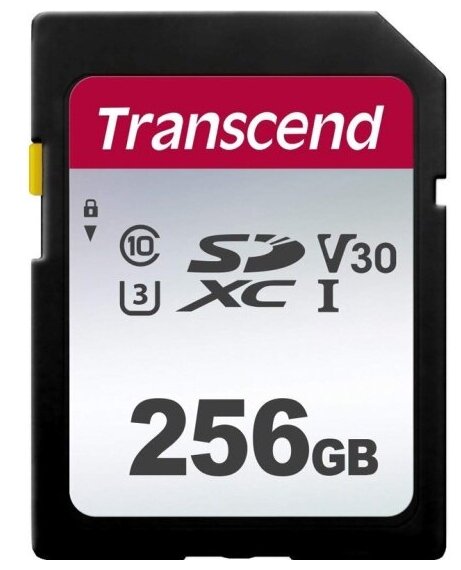 Карта памяти Transcend 300S 256Gb SDXC UHS-I U3 V30 (100/40 MB/s)