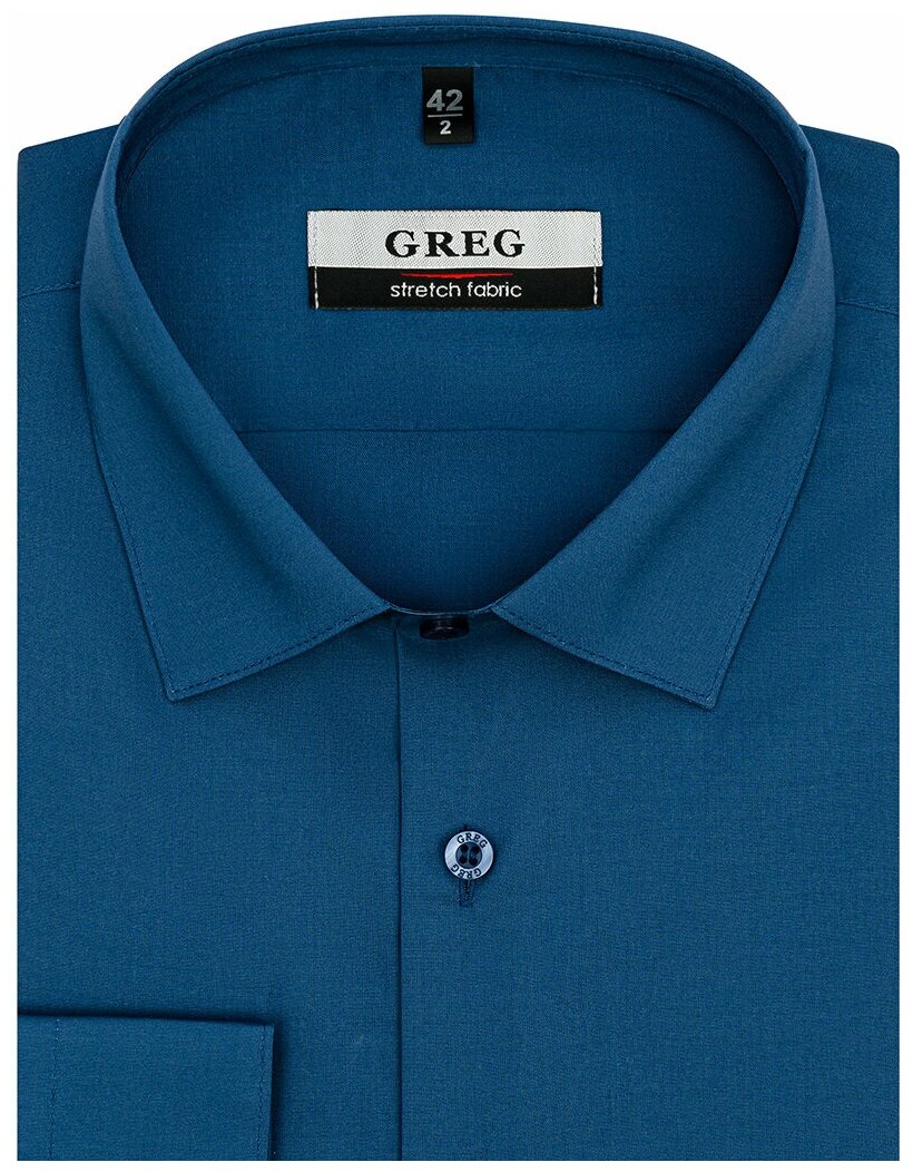 Рубашка мужская длинный рукав GREG 230/237/1261/ZN STRETCH 