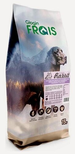 Изображение товара Корм сухой Frais Signature для взрослых собак средних и крупных пород с чувствительным пищеварением с мясом кролика, 15 кг