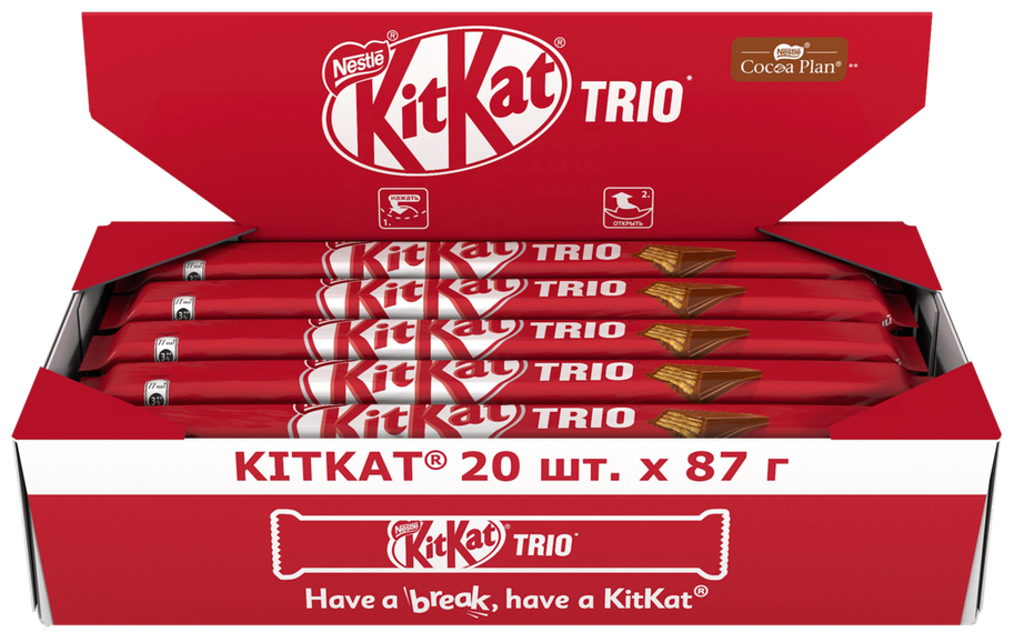 Батончик KitKat Trio — купить в интернет-магазине по низкой цене на ...