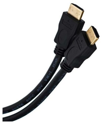 Кабель HDMI 5м VCOM Telecom CG150S-5M круглый черный