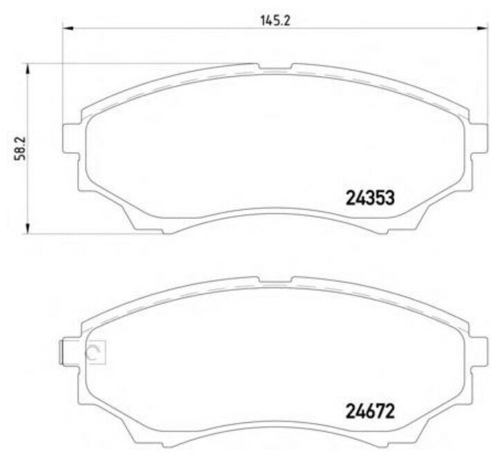 Колодки дисковые передние для ford ranger 2.5td, mazda serie b 2.5d/td 99 Textar 2435301