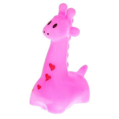 резиновая игрушка волчонок микс Игрушка для игры в ванне «Жирафик», с пищалкой, цвет микс