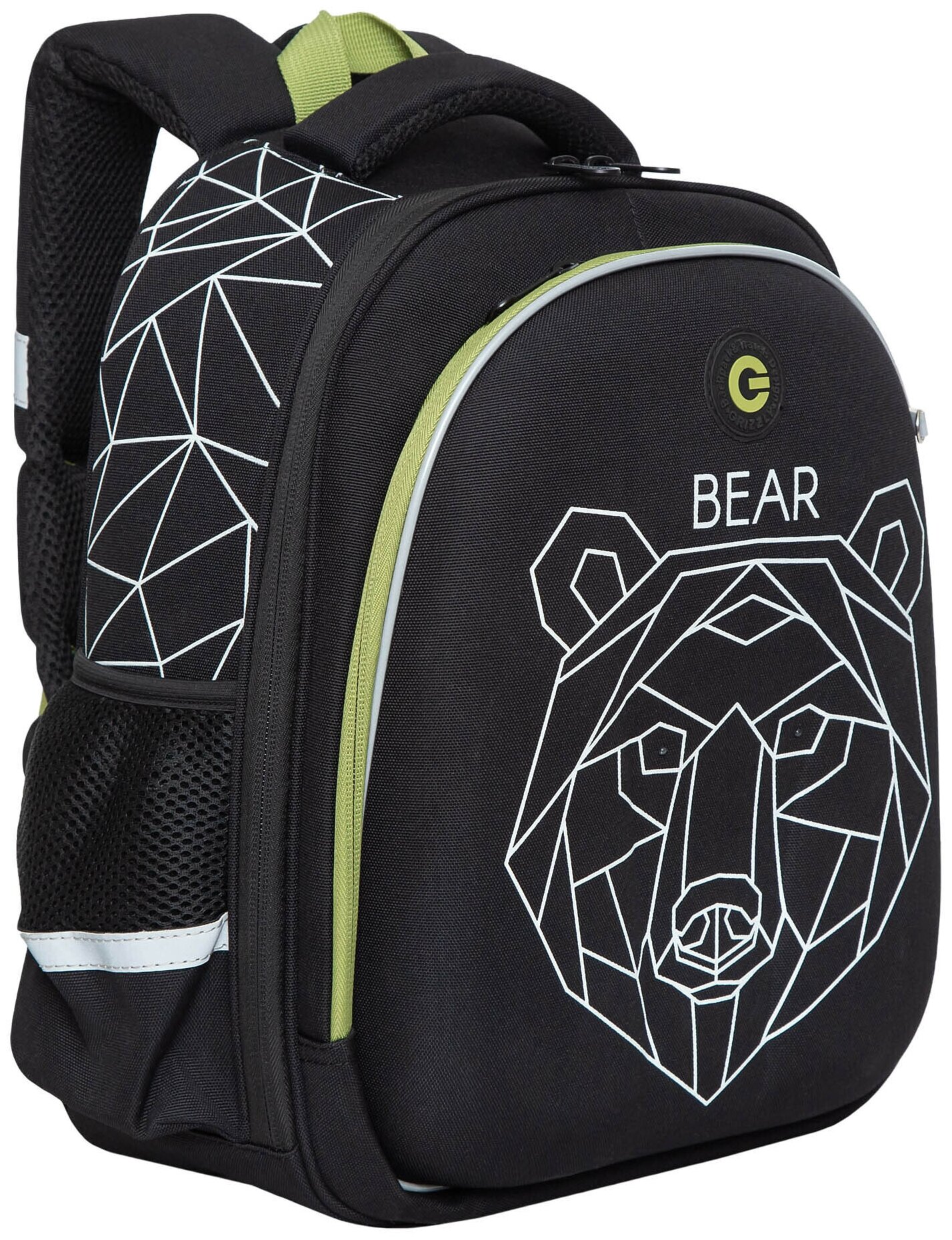 фото Ранец школьный Grizzly формованный с анатомической спинкой, на ножках, для мальчика, RAz-287-9