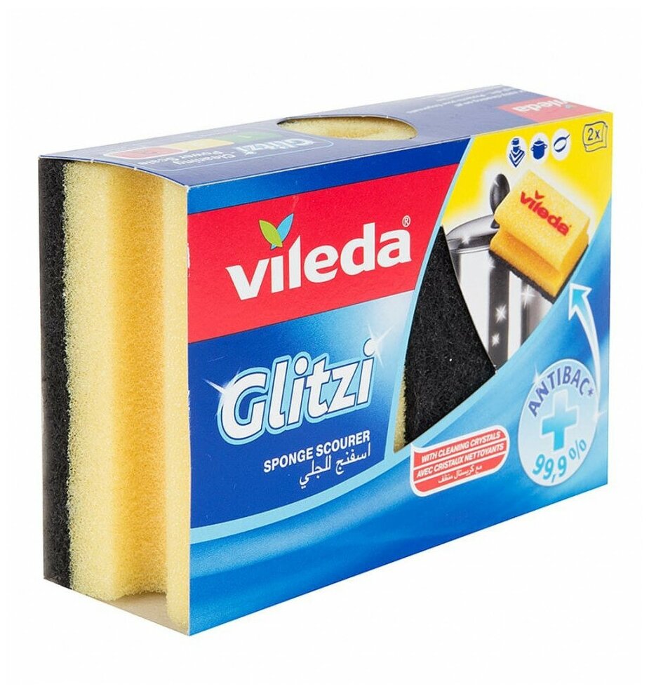 Набор губок для кастрюль Vileda "Glitzi", 2шт - фотография № 4