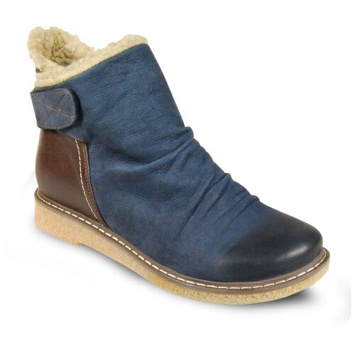фото Ботинки mym exclusive, зимние, натуральный нубук, размер 36, синий