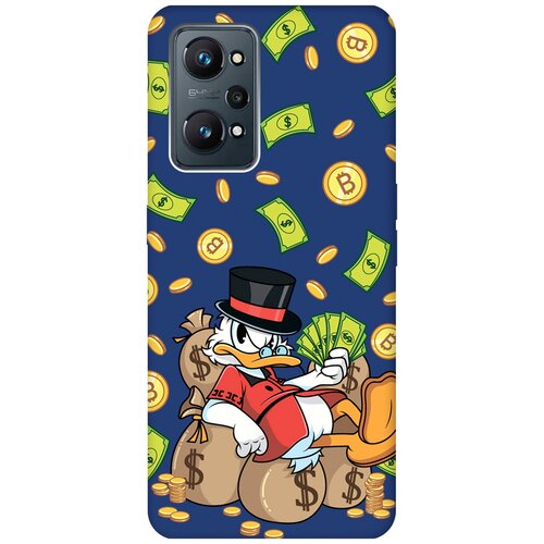 Матовый чехол Rich Scrooge для Realme GT Neo 2 / Рилми ГТ Нео 2 с 3D эффектом синий матовый чехол no time to die для realme gt neo 2 рилми гт нео 2 с 3d эффектом черный