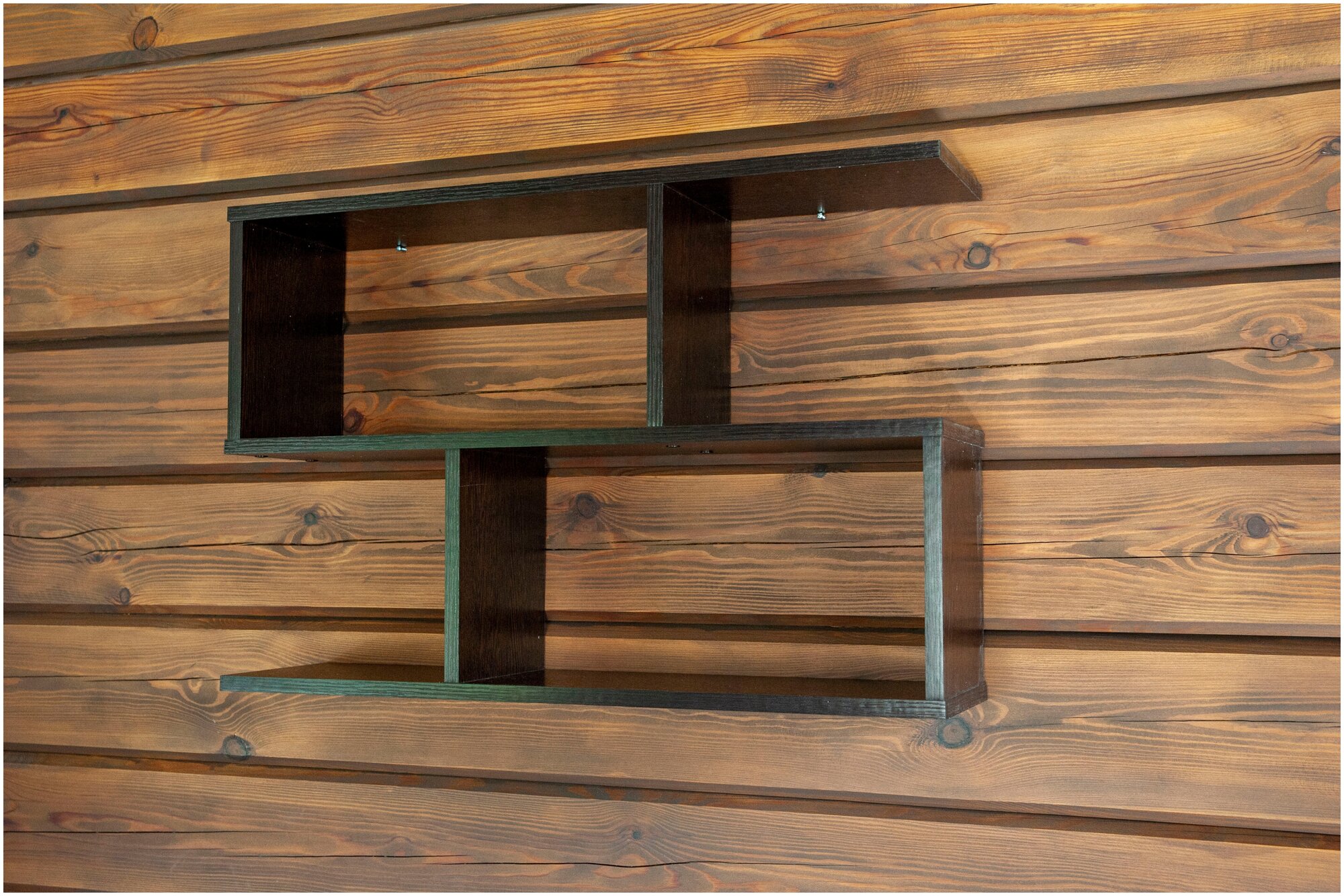 Полка навесная интерьерная деревянная для книг Shelf 2 - фотография № 3