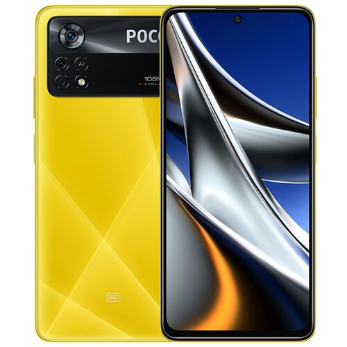 Смартфон Xiaomi POCO X4 Pro 5G 6/128 ГБ Global, Dual nano SIM, желтый POCO смартфон xiaomi poco f4 6 128 гб global dual nano sim лунное серебро