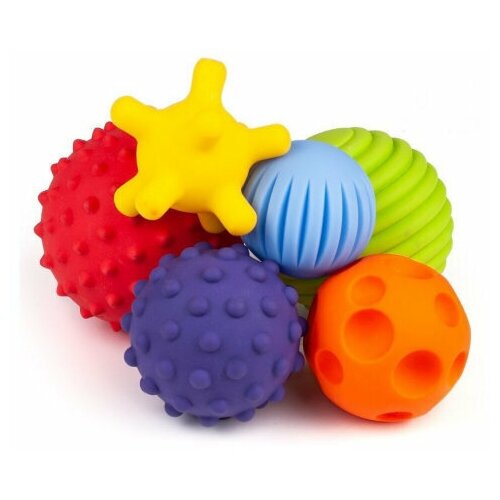 фото Набор тактильных мячиков / игрушка развивающая / массажные мячики для малышей / 6 штук bofos