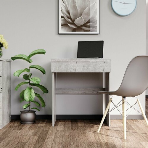 Туалетный консольный столик Цемент, стол косметический, детский рабочий стол domokomod c 1 ящиком 66*50*75