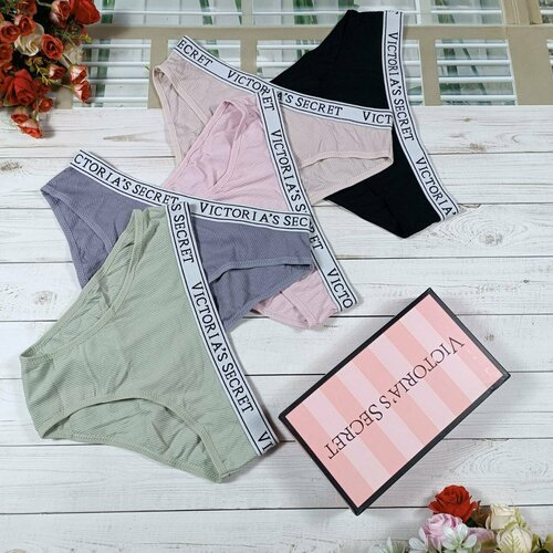 Трусы H&C Underwear, 5 шт., размер S, коричневый, зеленый, черный, розовый, серый