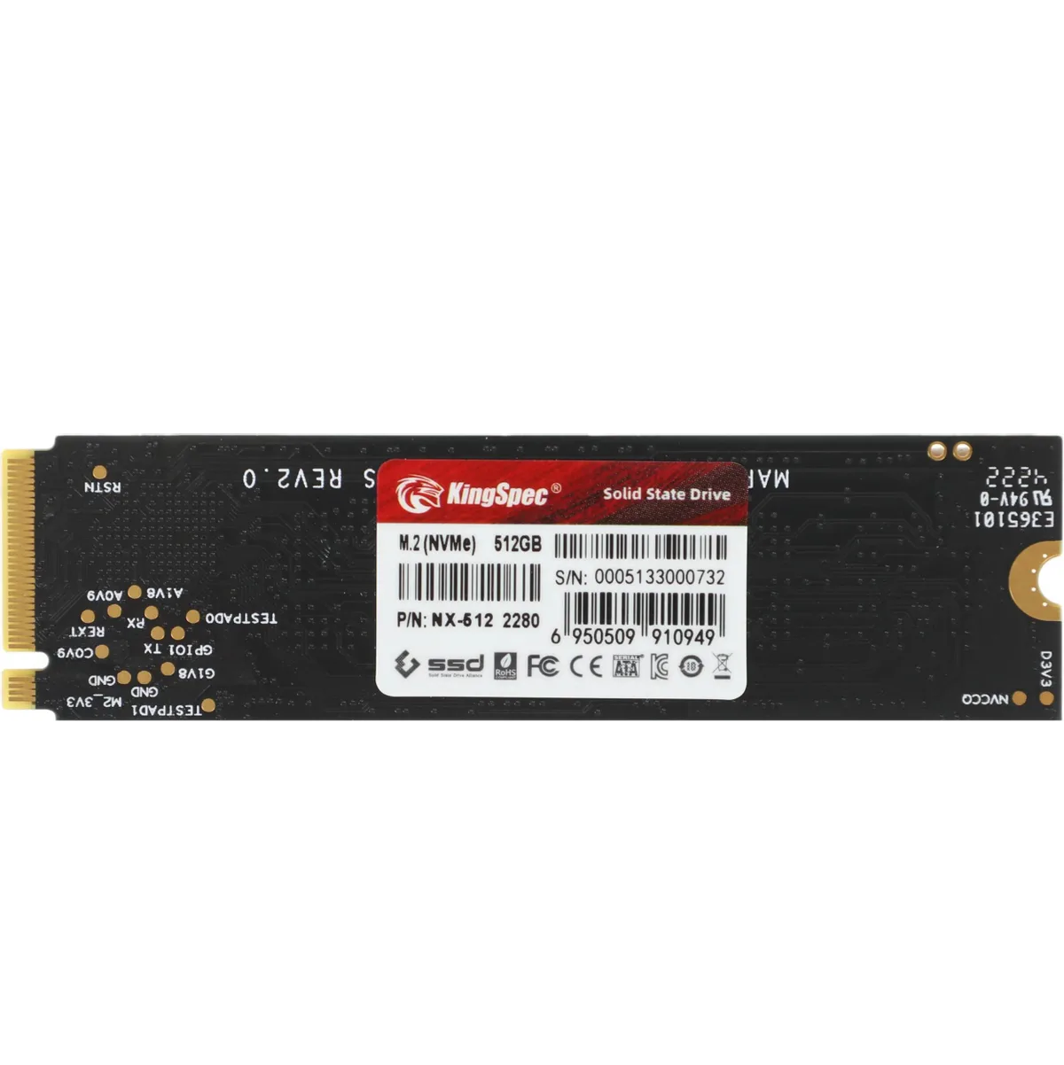 Твердотельный накопитель Kingspec 512Gb PCI-E 3.0 NX-512 - фото №14