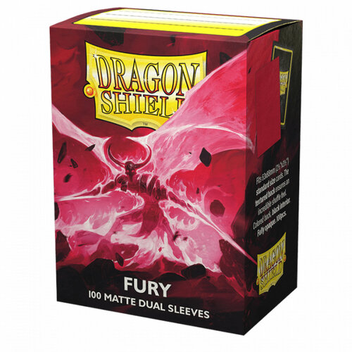 Протекторы Dragon Shield Fury Matte Dual Sleeves 64x89 мм, 100 шт. для карт MTG, Pokemon