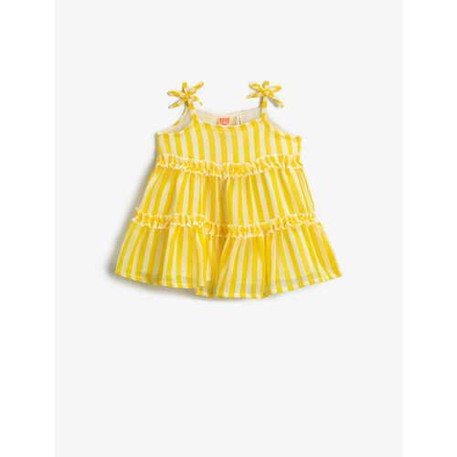 Платье KOTON, размер 6-9 месяцев, желтый футболка koton размер 6 9 месяцев желтый